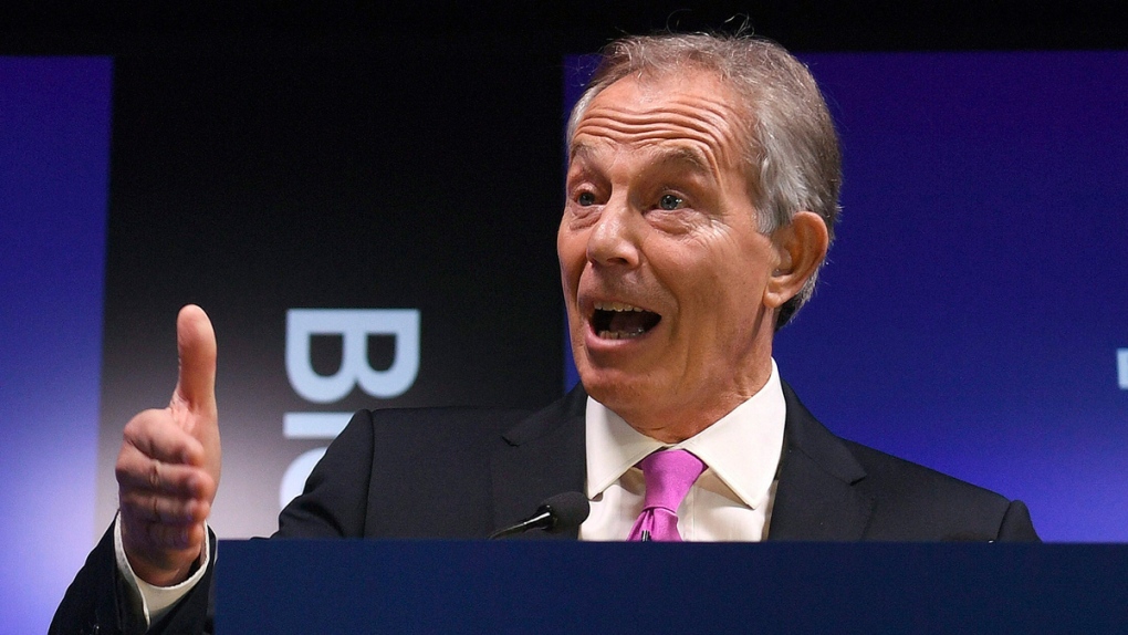 Tony Blair speaks in London