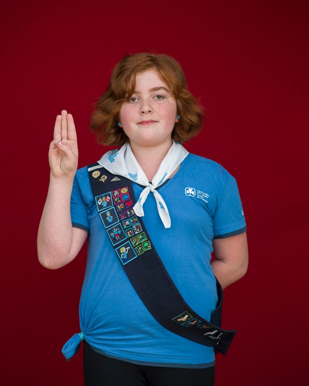 B.C. girl guide poses for Canadian Mosaic project
