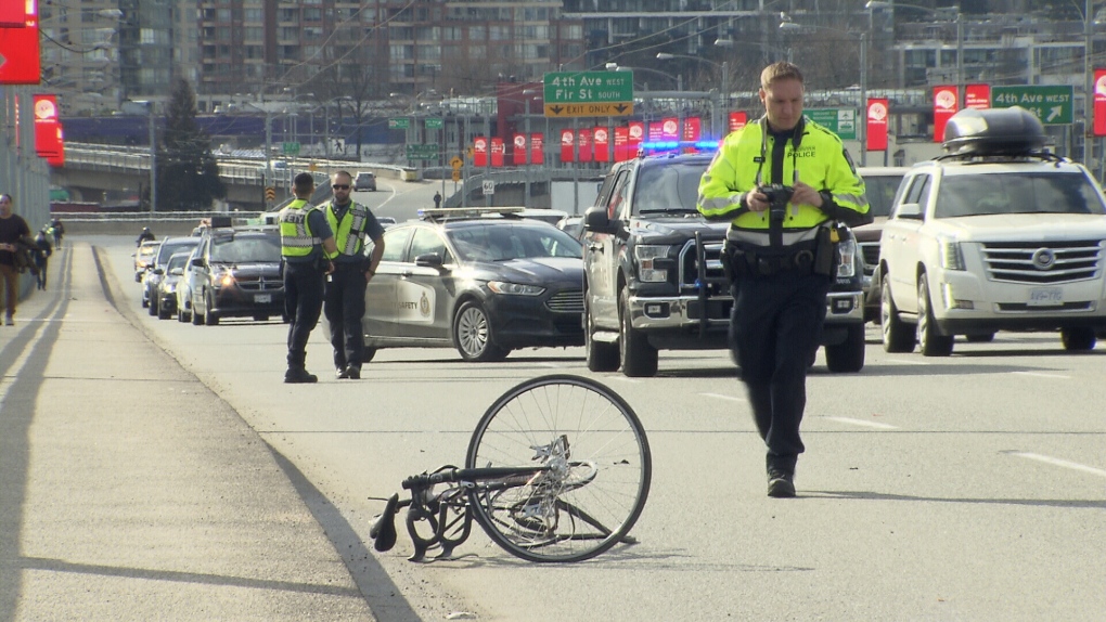 Cyclist struck 