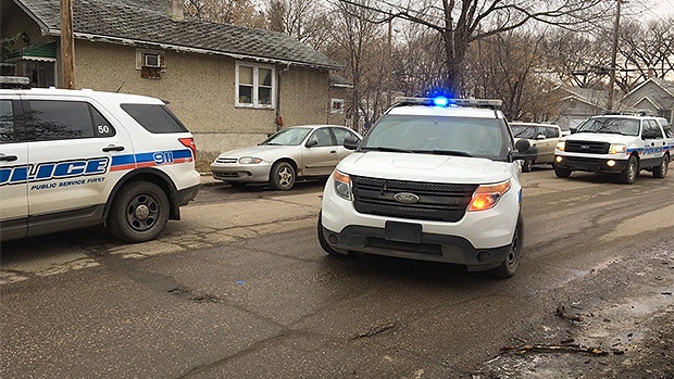 Police cars in North Central Regina. (GARETH DILLISTONE/CTV REGINA)