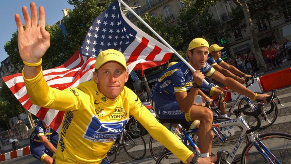 Lance Armstrong at the Tour de France in 2004