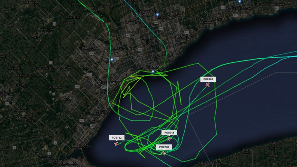 flight paths, Toronto