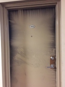 Door of the unit where there was a fatal fire on Fanshawe Park Road E. on Saturday, Feb. 25, 2017. 