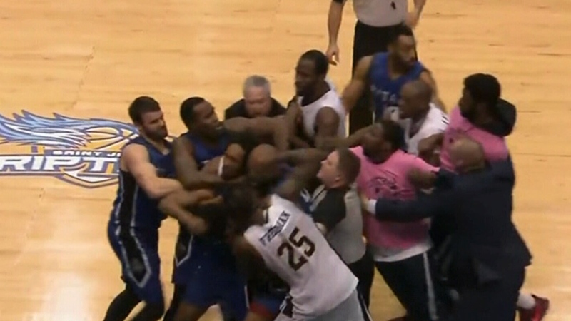 On-court brawl leads to suspensions for Titans