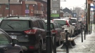 Vehicles can park on Wellington St. W. for free for 90 minutes right now. The Kitchissippi Parking Strategy is recommending to make that the standard in the Somerset-Wellington-Richmond corridor. (Zane Burtnyk/CTV Ottawa, March 7, 2017) 