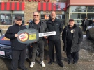 Albert Hemstra is handed the keys to his brand new 2017 Honda Civic after winning Roll Up The Rim To Win. (Eric Taschner)