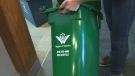 A Region of Waterloo green bin is pictured in this file image taken from video.