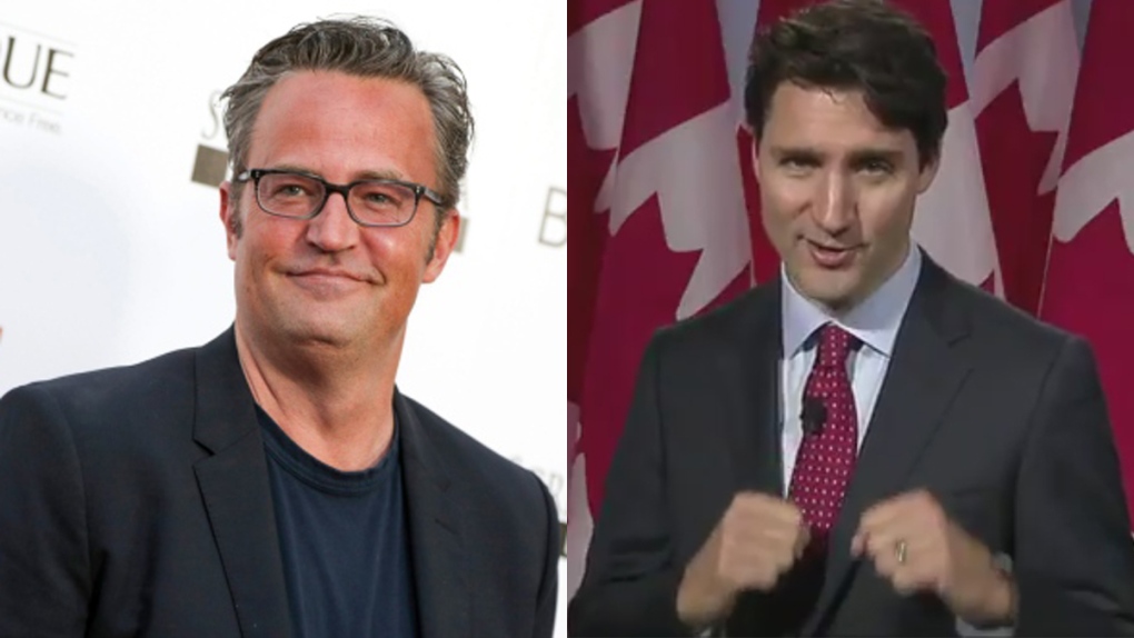 Actor Matthew Perry, Prime Minister Justin Trudeau
