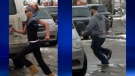 A female and a male suspect are sought by Airdrie RCMP in connection with an assault and attempted theft at the Walmart Supercentre on Tuesday.