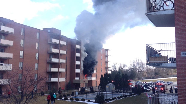 Apartment fire in Guelph