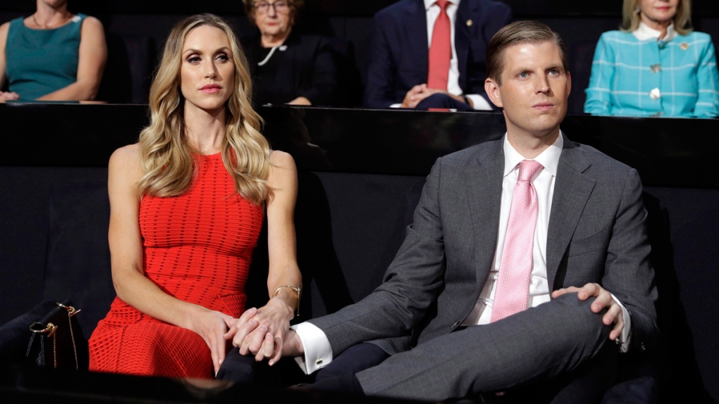 Eric Trump, right, and his wife Lara