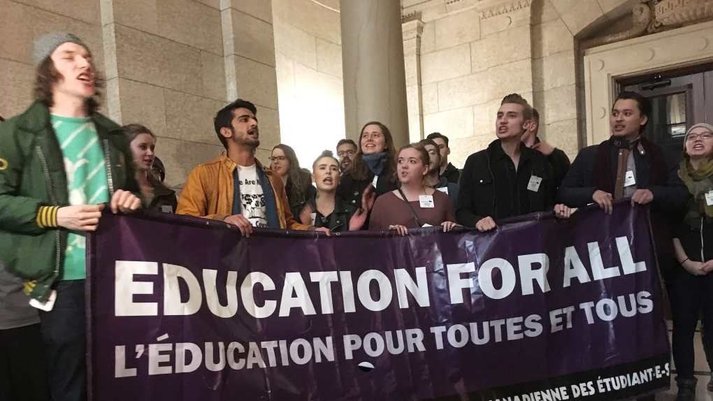 Tuition protest in Manitoba