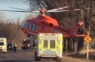 Air ambulance was called in after a serious crash on Adelaide Street north of London, Ont. (Courtesy OPP)