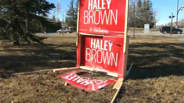 byelection signs, signs, burned signs, torched sig