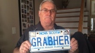 Lorne Grabher is fighting to get his personalized licence plate - his own last name - back on his car after it was deemed socially unacceptable. 