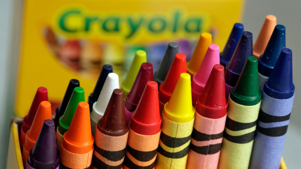 A box of Crayola crayons