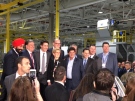 Prime Minister Justin Trudeau and Premier Kathleen Wynne announced a combined $200 million for Essex Engine Plant in Windsor, Ont., on Thursday, March 30, 2017. (CTV Windsor)