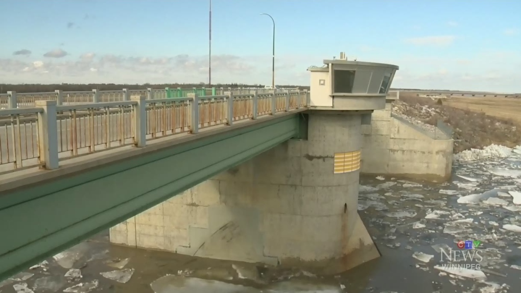 Red River Floodway gates lifted