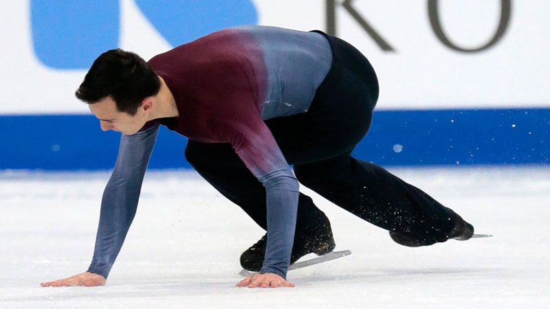 Canada's Patrick Chan skates his free program 