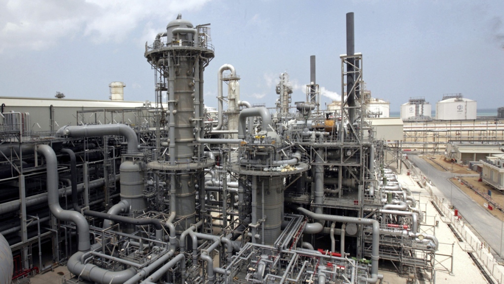 Gas production facility at Ras Laffan, Qatar