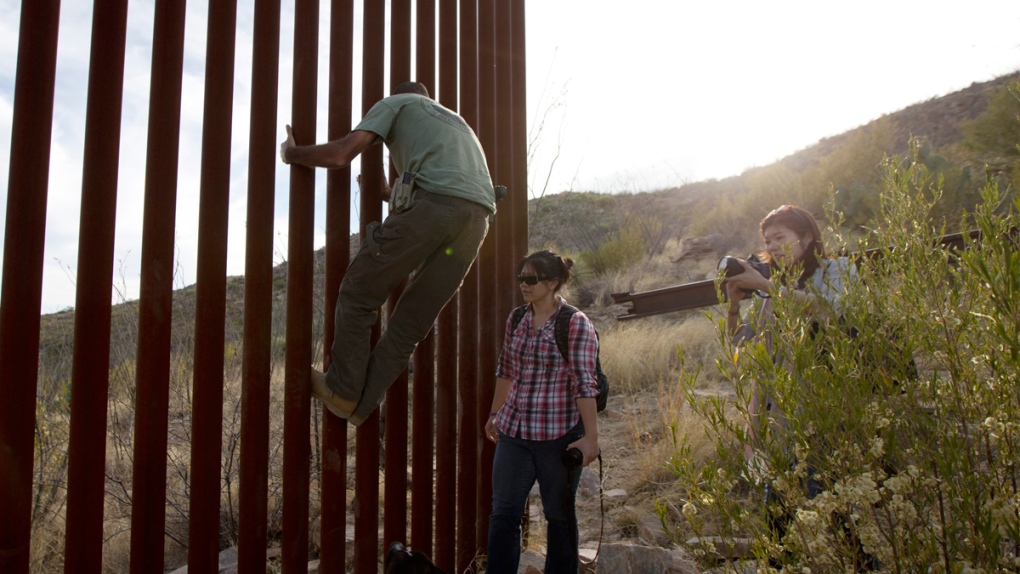 U.S.-Mexico border wall in Sasabe, Arizona