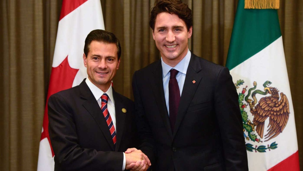 Prime Minister Justin Trudeau and Pena Nieto