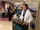 Dr. Michael Winger speaks to media about a new acute stroke unit that has been established at Windsor Regional Hospital Ouellette Campus, Thursday, April 6, 2017. (Chris Campbell / CTV Windsor)