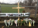 Memorial for Sam Chabot seen on April 6, 2017. (Bryan Bicknell/CTV)