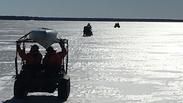Ice rescue near The Pas