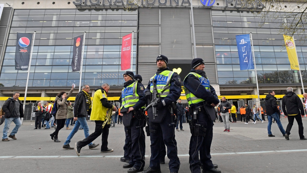 Police at Champions League 