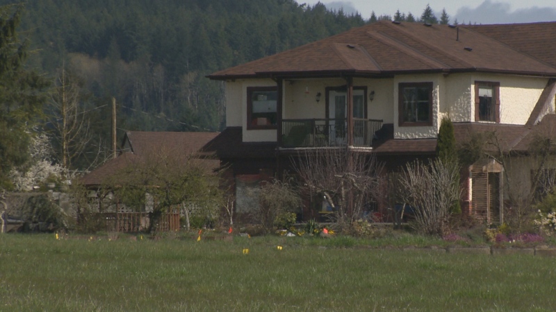 Kehar Garry Sangha's property in the Herd Road area in North Cowichan is pictured: April. 13, 2017 (CTV News)