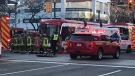 Emergency crews were on the scene after a pedestrian was fatally struck in Chinatown on Friday, April 14, 2017.  (Patricia Jaggernauth/CP24)