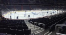 The Maple Leafs take the ice in Washington for a morning skate. (Nick Dixon /CP24)