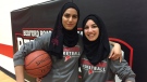 Laraib Fatima (left) and Maria Khan met in Saskatoon while playing basketball (Mark Villani / CTV Saskatoon)
