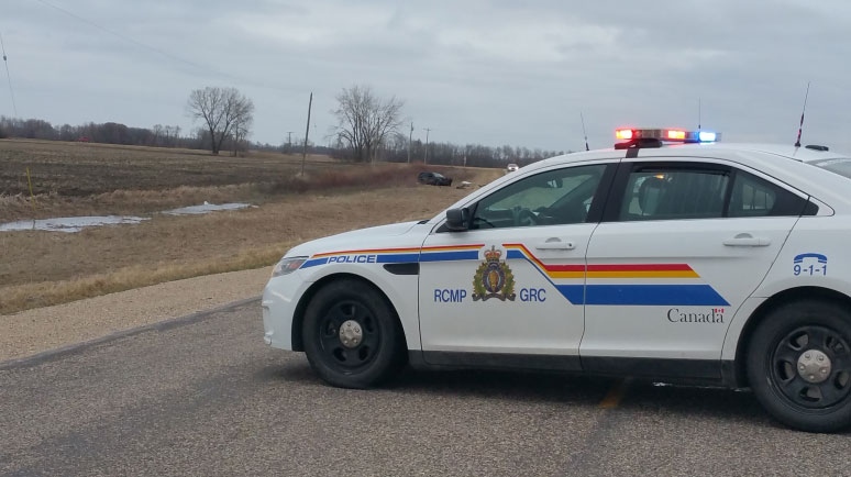 Provincial Road 242 near Road 60 North was closed while RCMP investigated the fatal crash. (Photo: Dan Timmerman/CTV Winnipeg) 