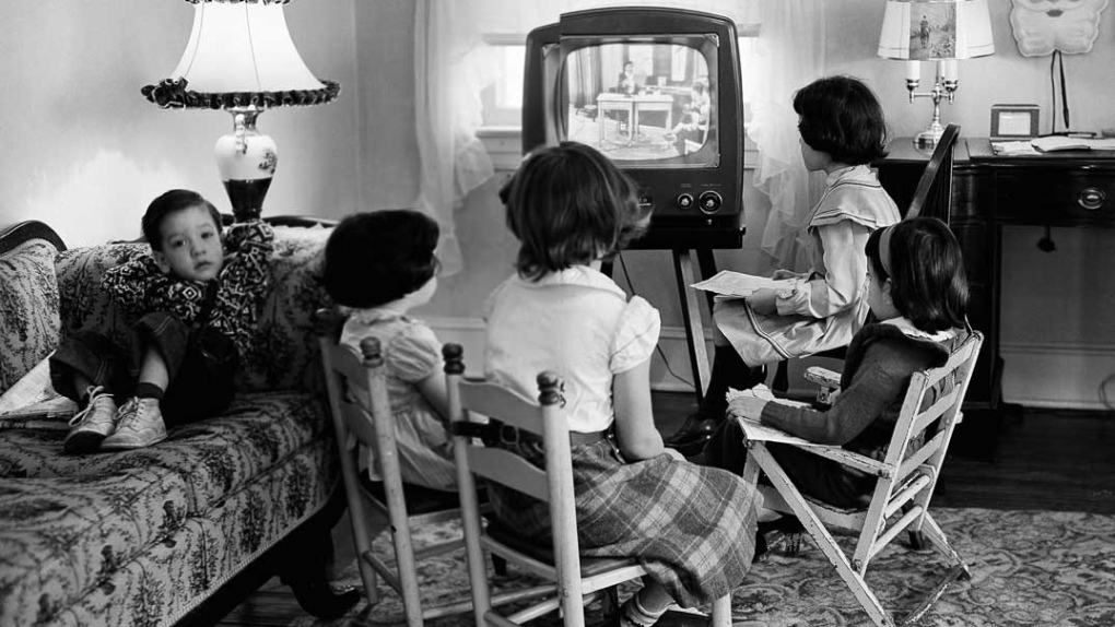 Children watch TV