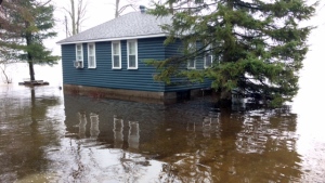 House in the Pontiac surrounded by water