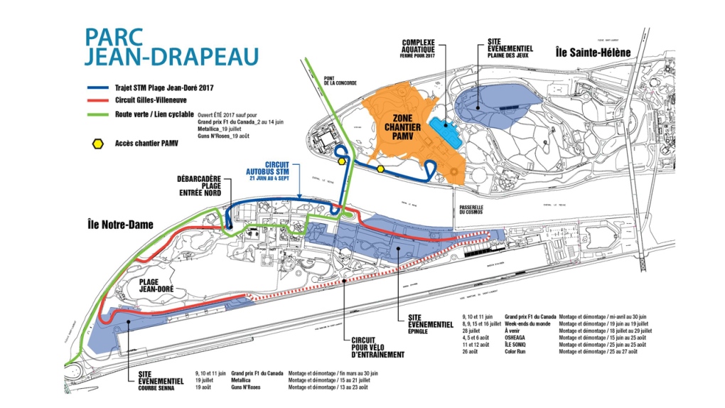 Jean Drapeau Park closures