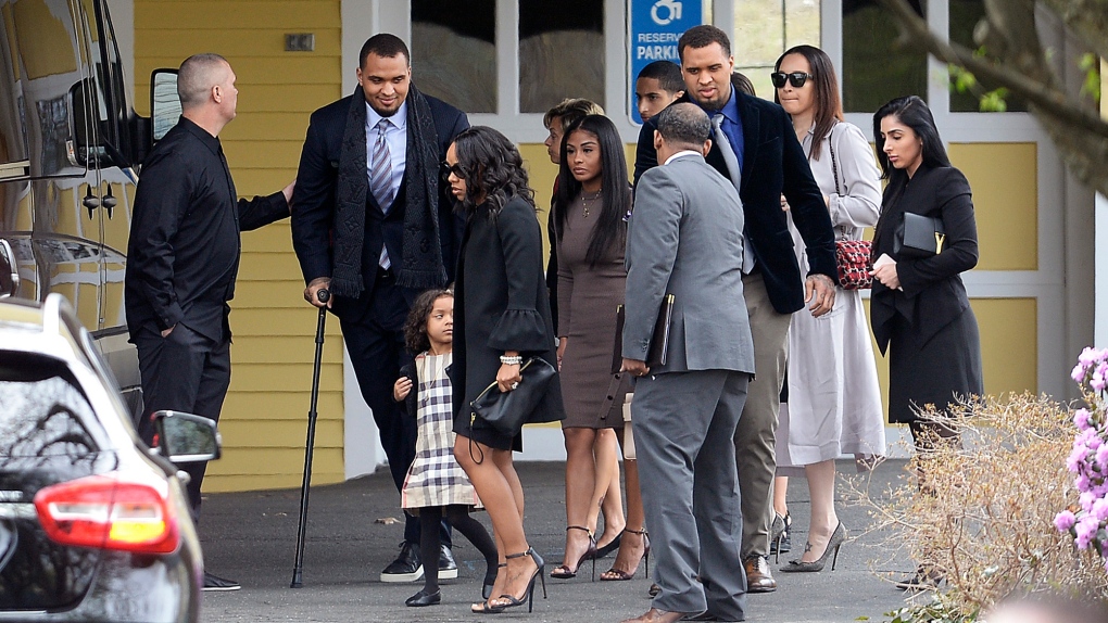 Family turn out for Hernandez's funeral