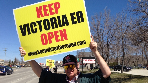 Protesters oppose closing of Victoria Hospital ER