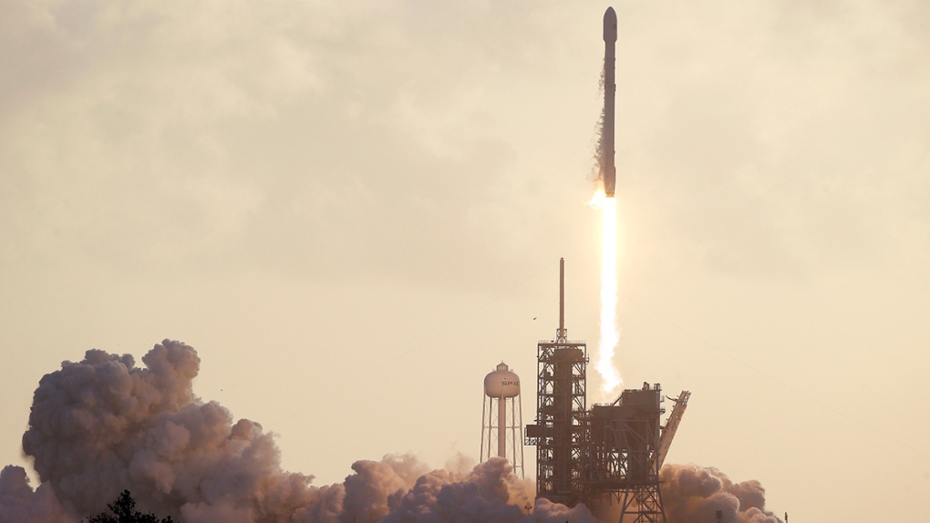 A Falcon 9 SpaceX rocket launches in Florida