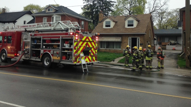 House fire causes road closure in Cambridge | CTV Kitchener News - CTV News