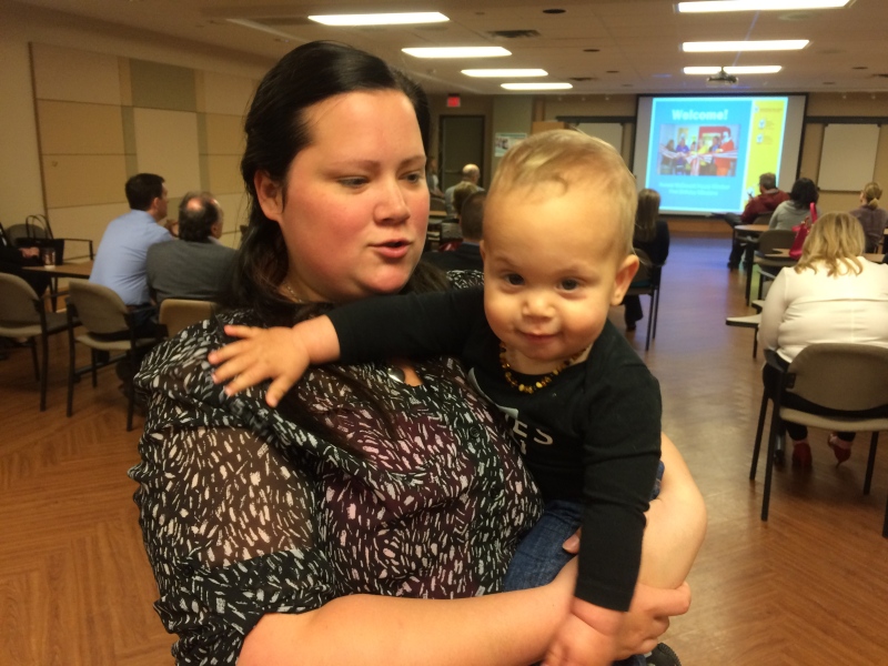 This mom and baby boy were the first to use the Ronald McDonald House in Windsor, Friday, May, 5, 2017. (Michelle Maluske / CTV Windsor)