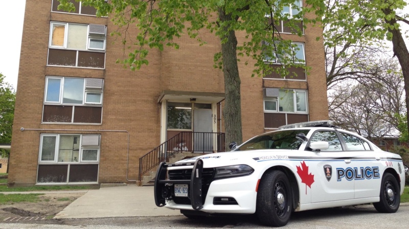 Windsor police are investigating an alleged forcible confinement incident in Windsor, Ont., on Saturday, May 6, 2017. (Alana Hadadean / CTV Windsor)