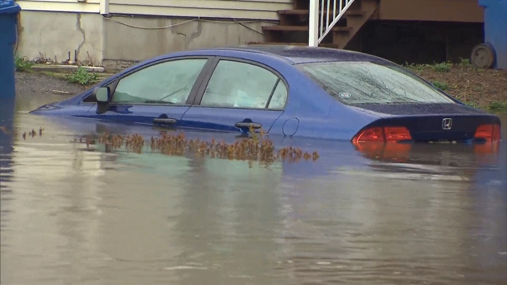 Flooded car