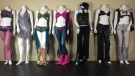 A collection of Britney Spears costumes are shown on display. (eBay / Dana Proctor) 