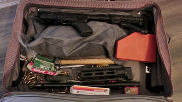 .22 calibre rifle - fentanyl trafficking 
