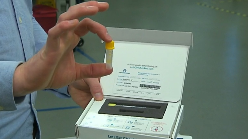 A LetsGetChecked sexually transmitted infection home test . (CTV News)