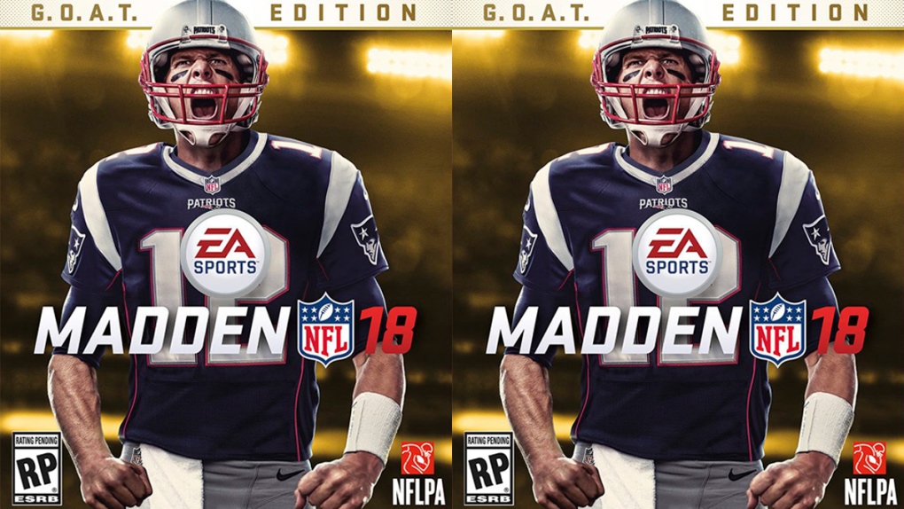 Tom Brady on the the cover of Madden 18