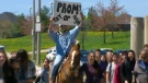 A Thornhill high school student raised money to rent a horse for an elaborate "promposal" on Monday. 